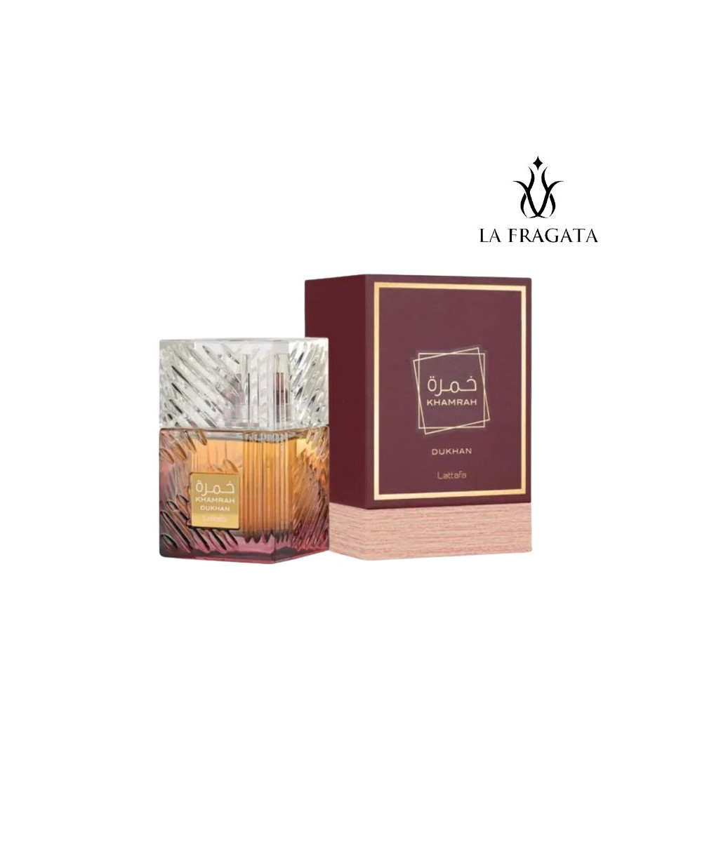 Perfume Lattafa Khamrah Dukhan caja