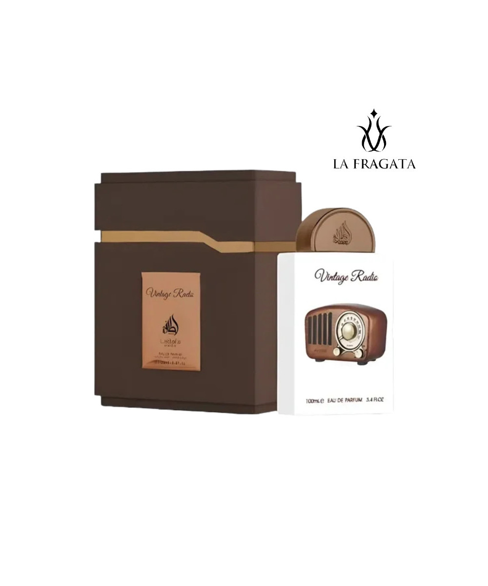Perfume Lattafa Vintage Radio caja