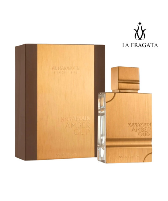 Perfume Al Haramain Amber Oud Gold caja