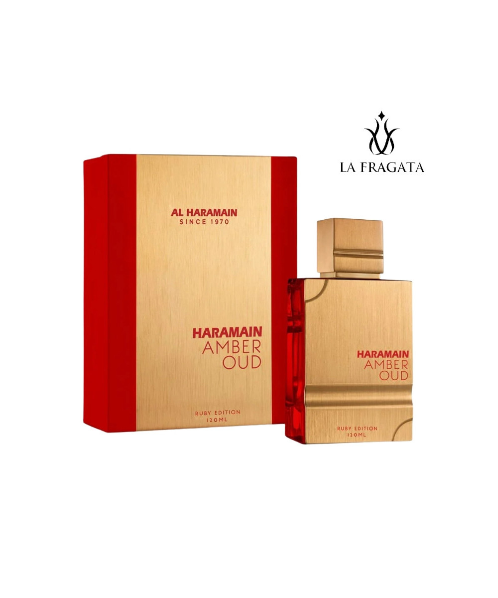 Perfume Al Haramain Amber Oud Ruby caja